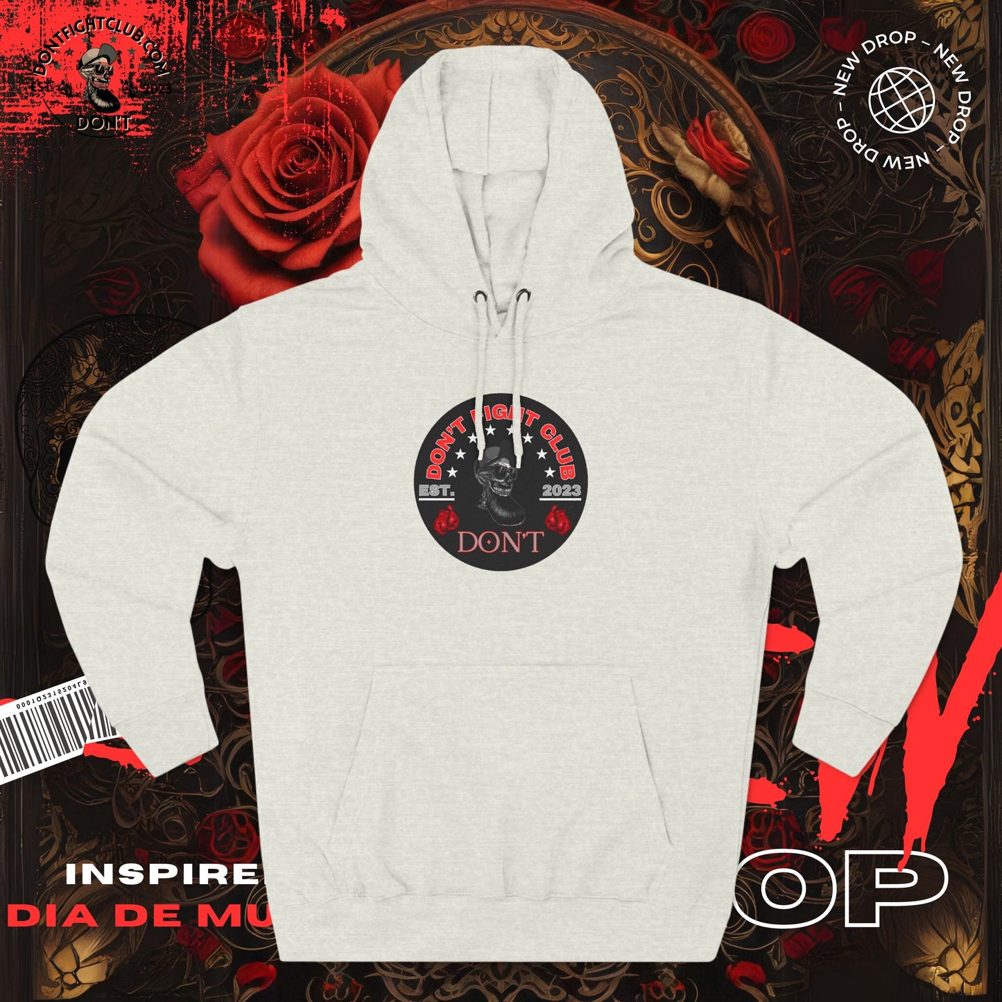 Three-Panel Fleece Hoodie