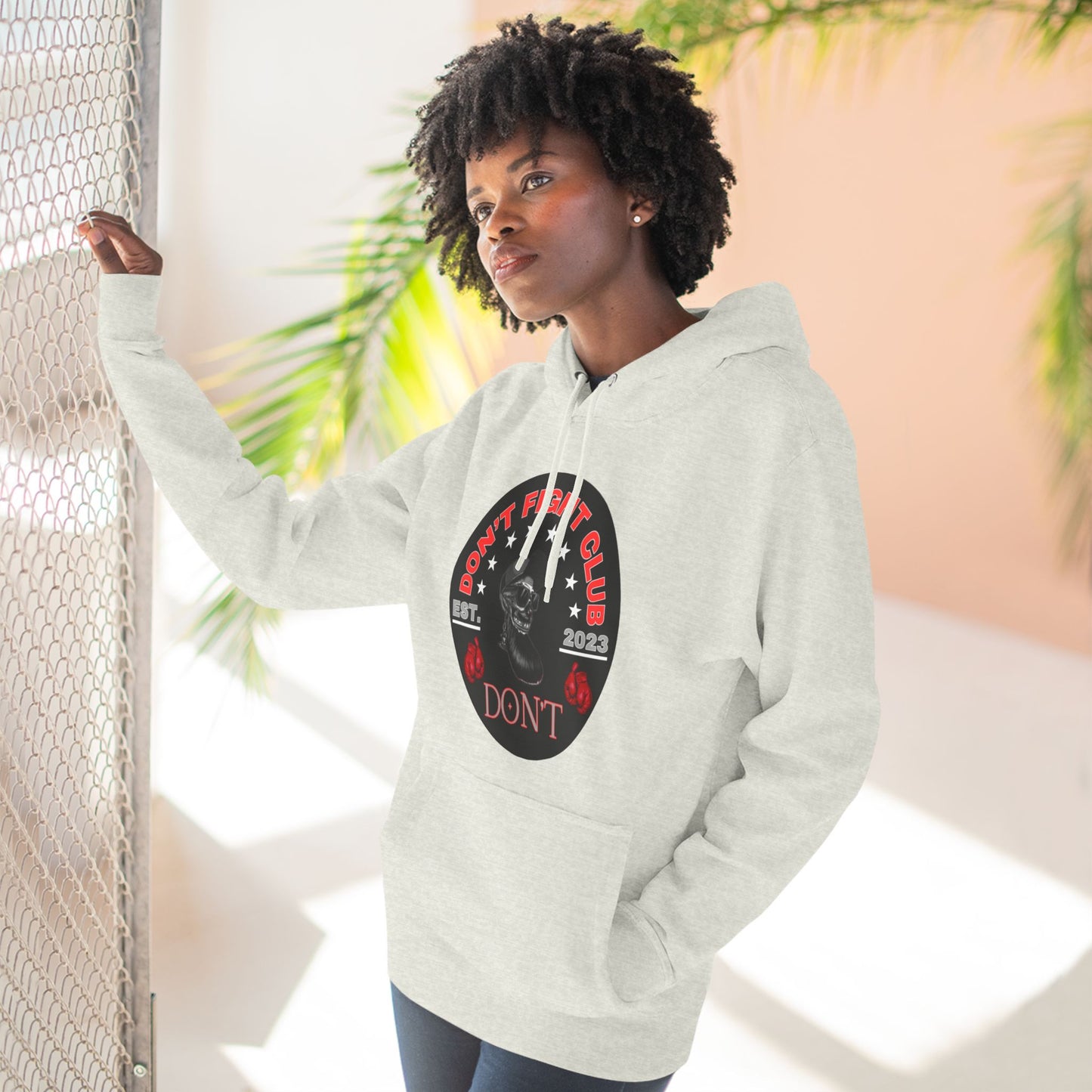 Three-Panel Fleece Hoodie
