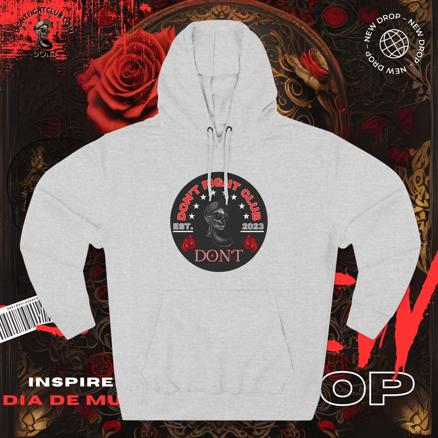 Three-Panel Fleece Hoodie