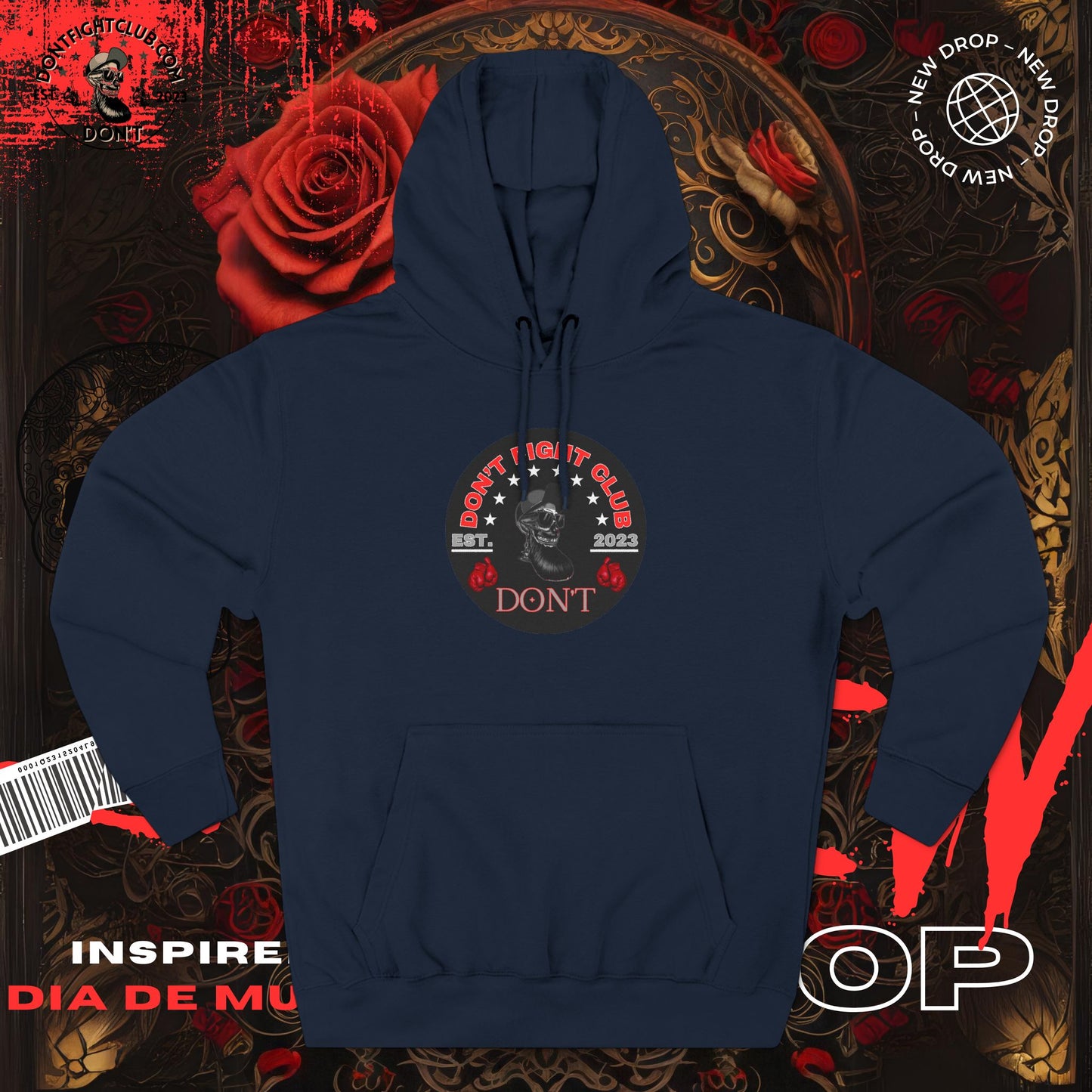 Three-Panel Fleece Hoodie