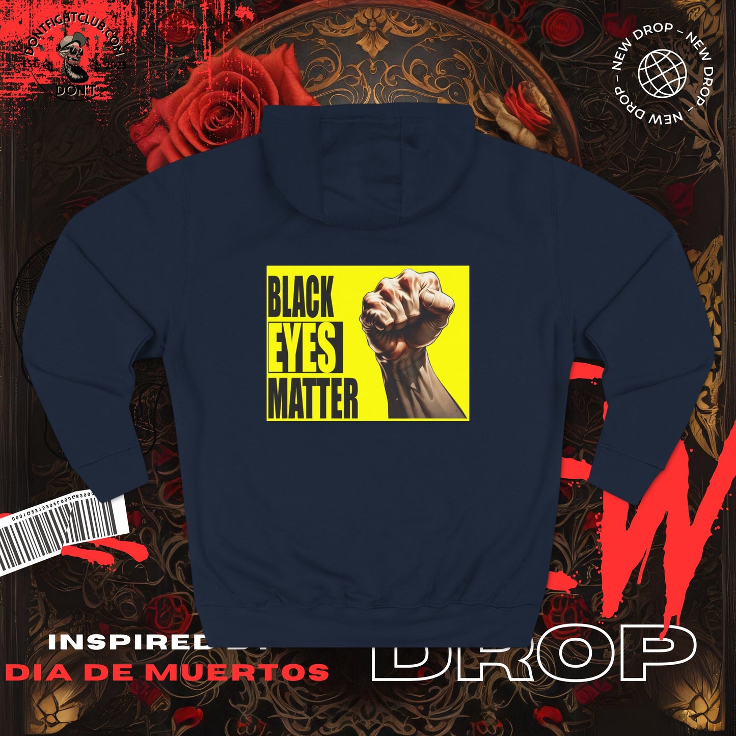 Three-Panel Fleece Hoodie