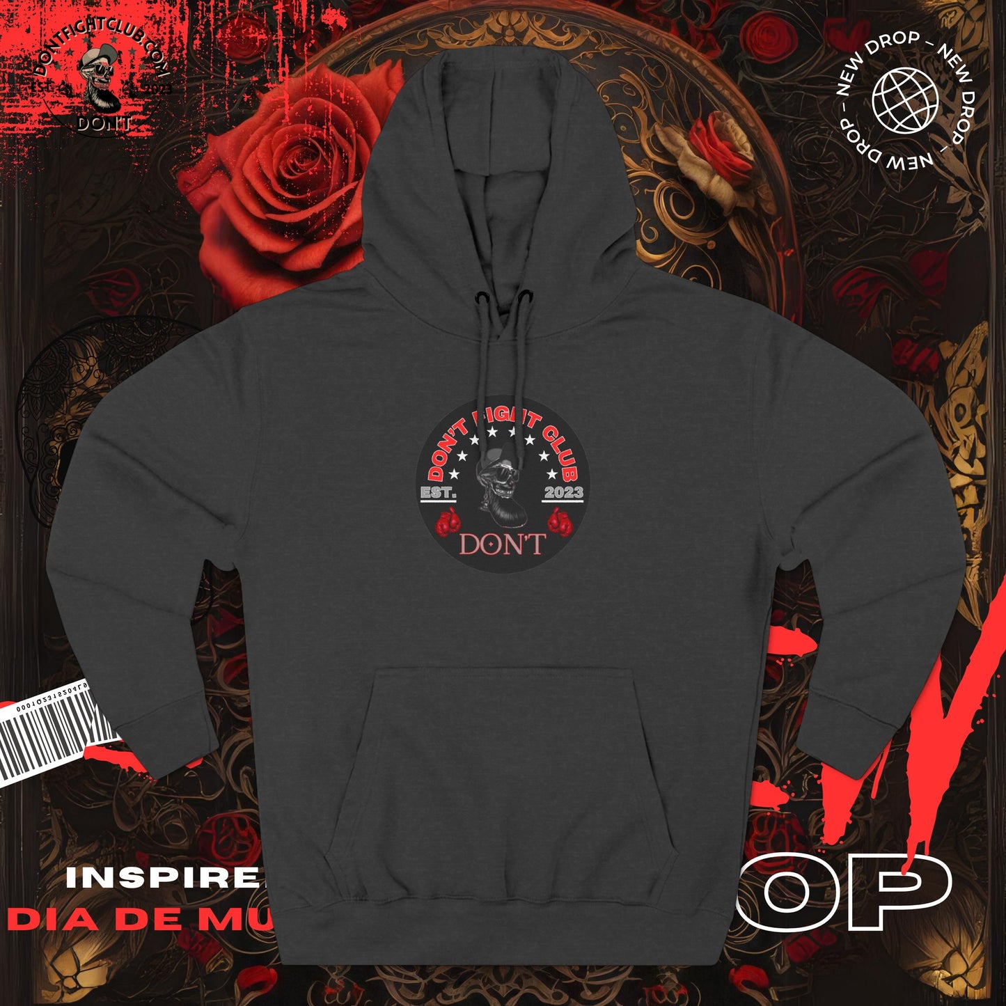 Three-Panel Fleece Hoodie