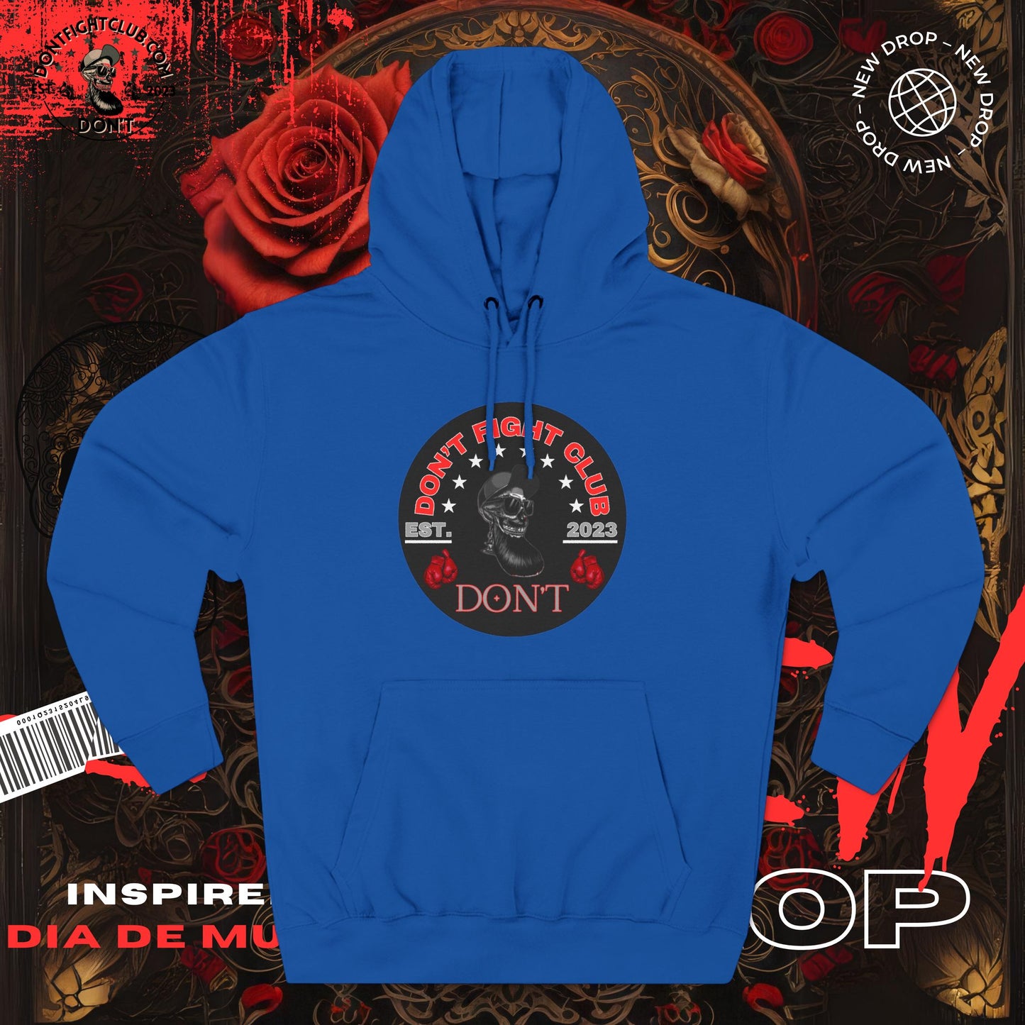 Three-Panel Fleece Hoodie