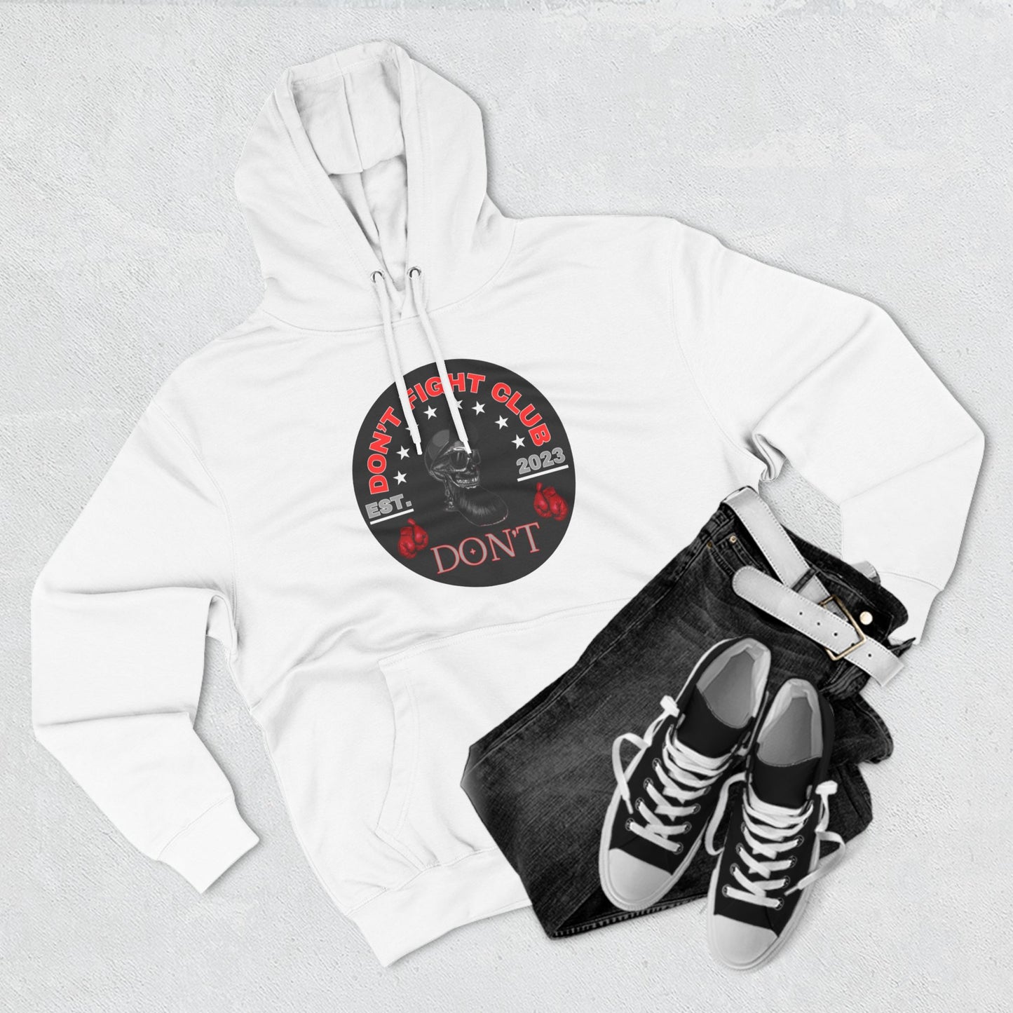 Three-Panel Fleece Hoodie