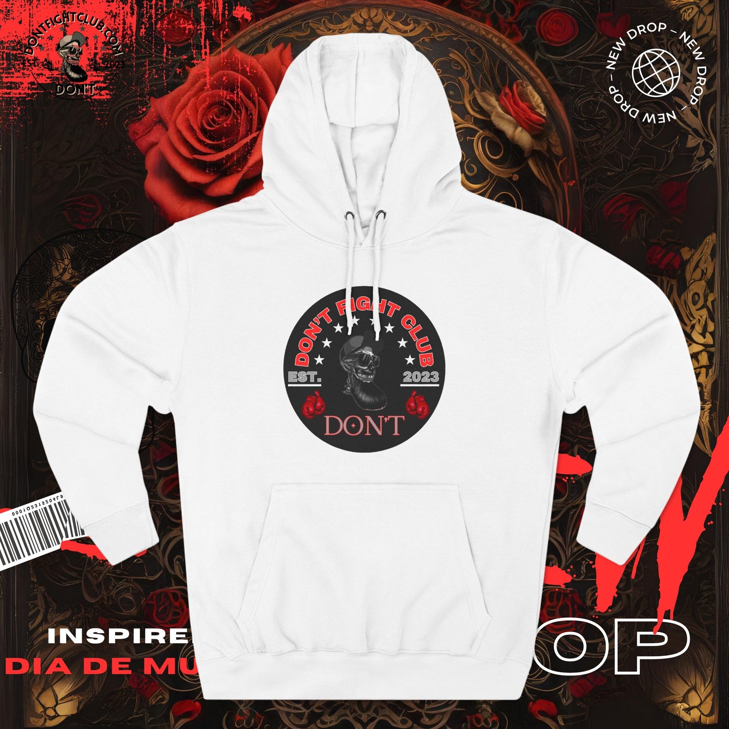 Three-Panel Fleece Hoodie
