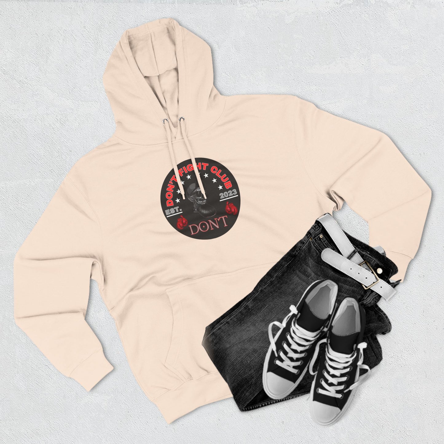 Three-Panel Fleece Hoodie