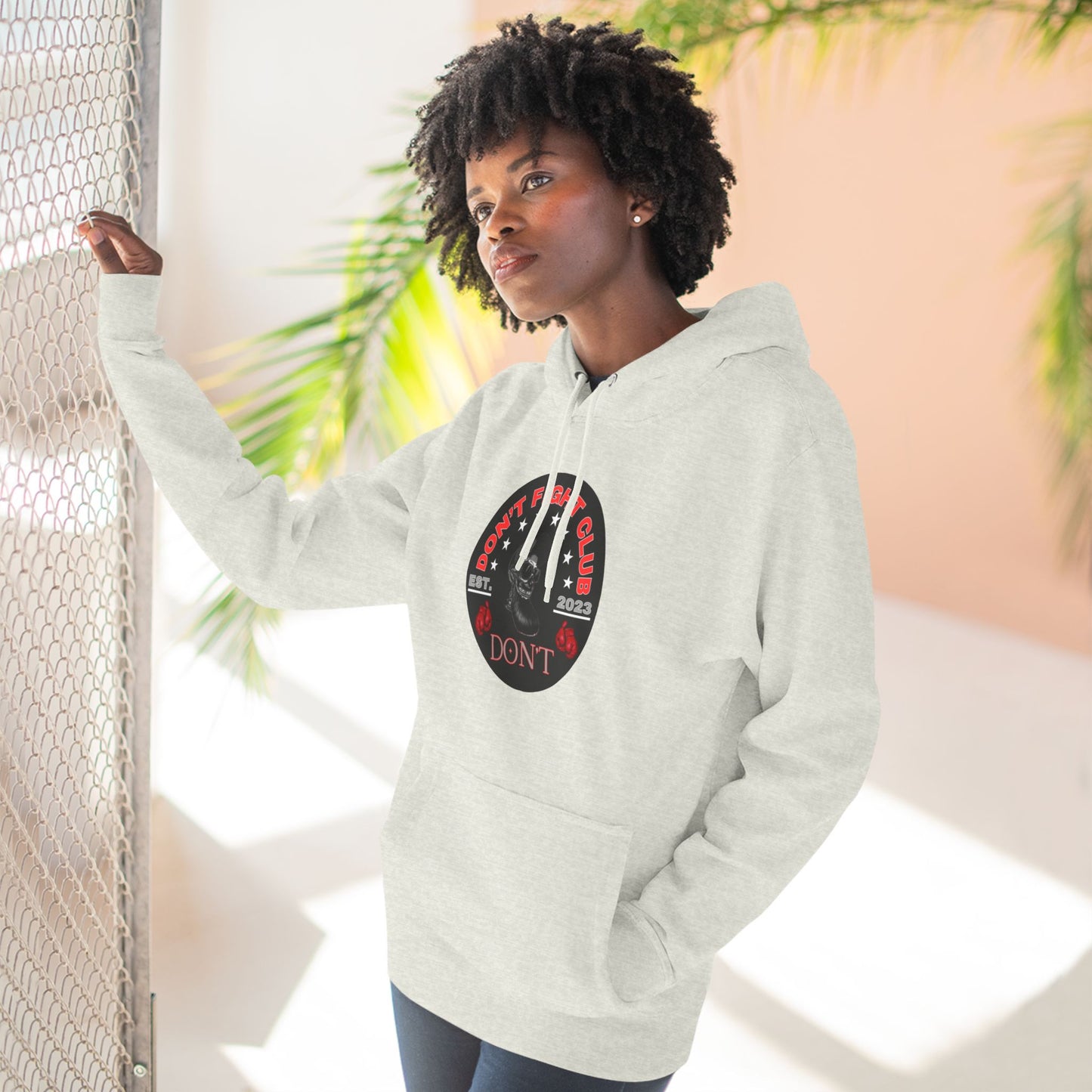 Three-Panel Fleece Hoodie
