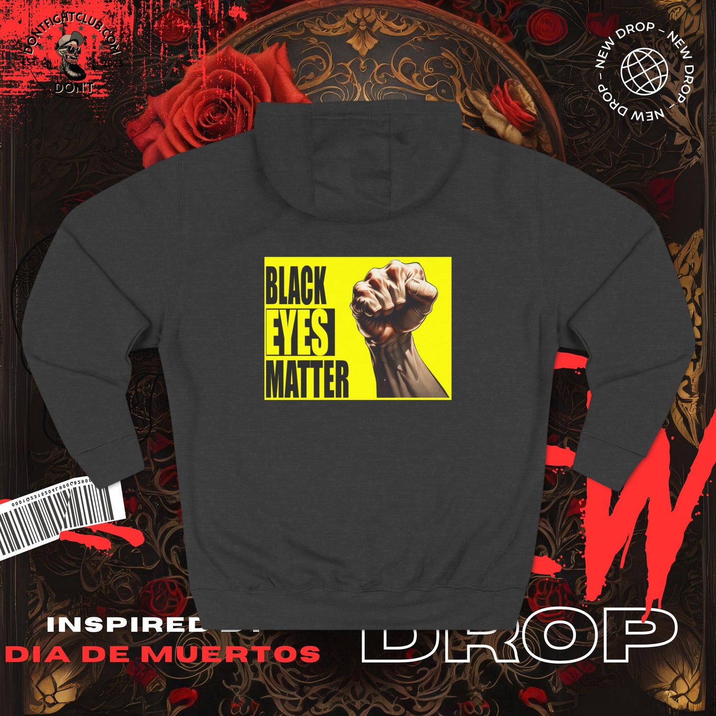 Three-Panel Fleece Hoodie