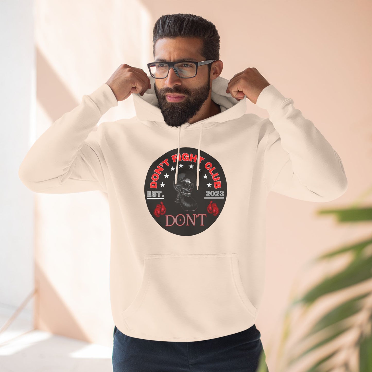 Three-Panel Fleece Hoodie