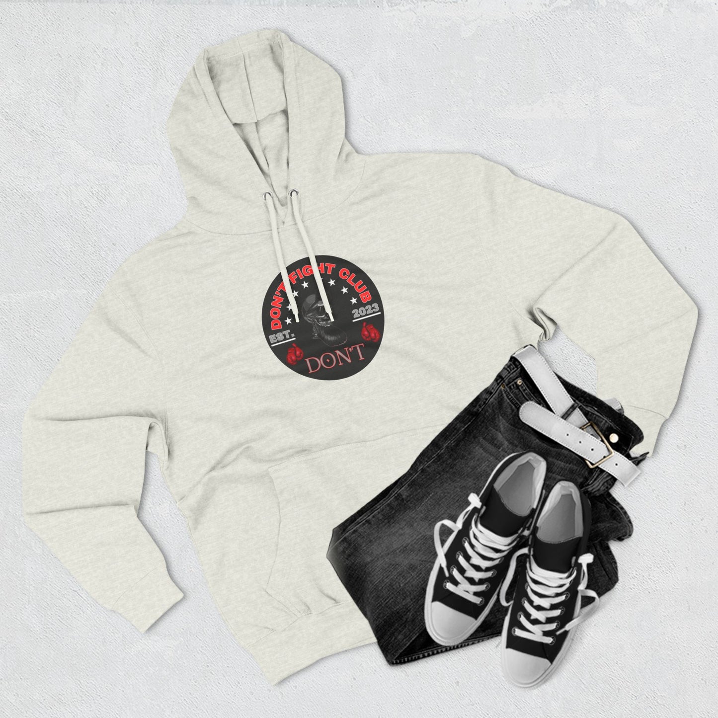 Three-Panel Fleece Hoodie