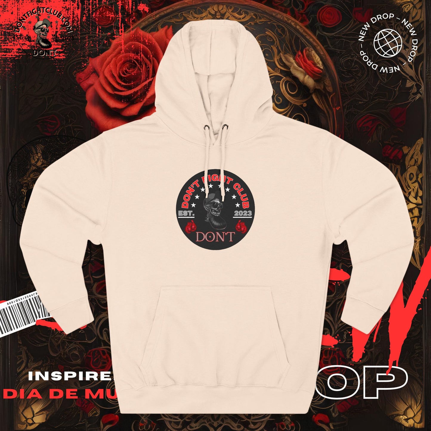 Three-Panel Fleece Hoodie